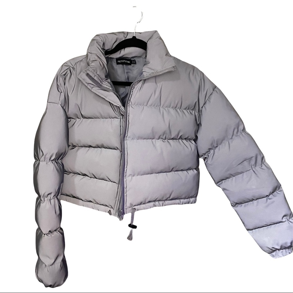 Reflective puffer jacket size 6 US